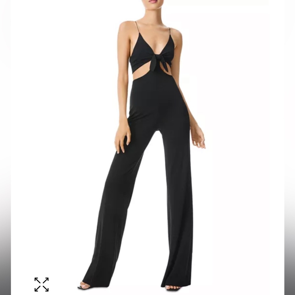 Alice and Olivia Havana Front Tie Jumpsuit